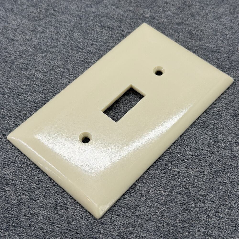 Vintage Slater USA Ivory 1 Gang Toggle Light Switch Wall Plate Cover Smooth READ